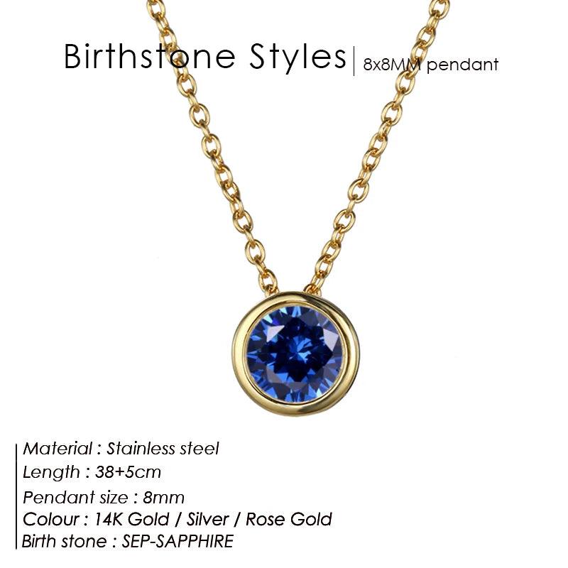 Birthstone Necklace: Designer Luxury Jewelry for Women - Heart Crafted Gifts