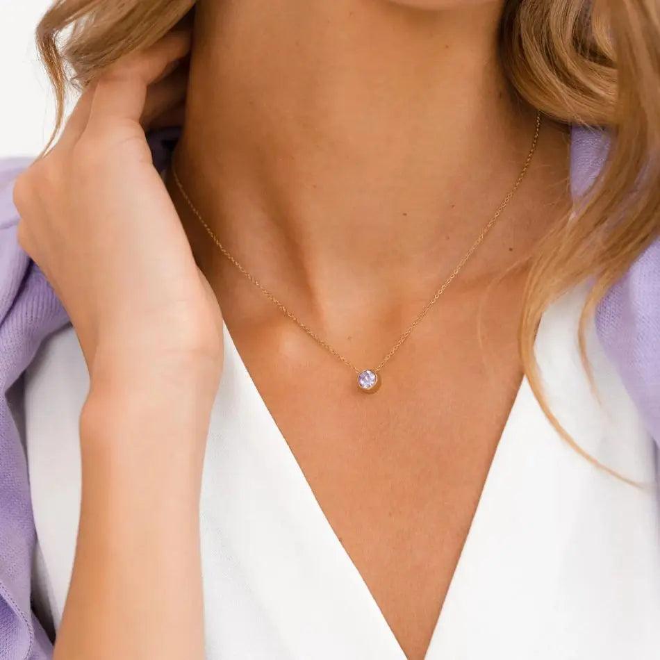 Birthstone Necklace: Designer Luxury Jewelry for Women - Heart Crafted Gifts