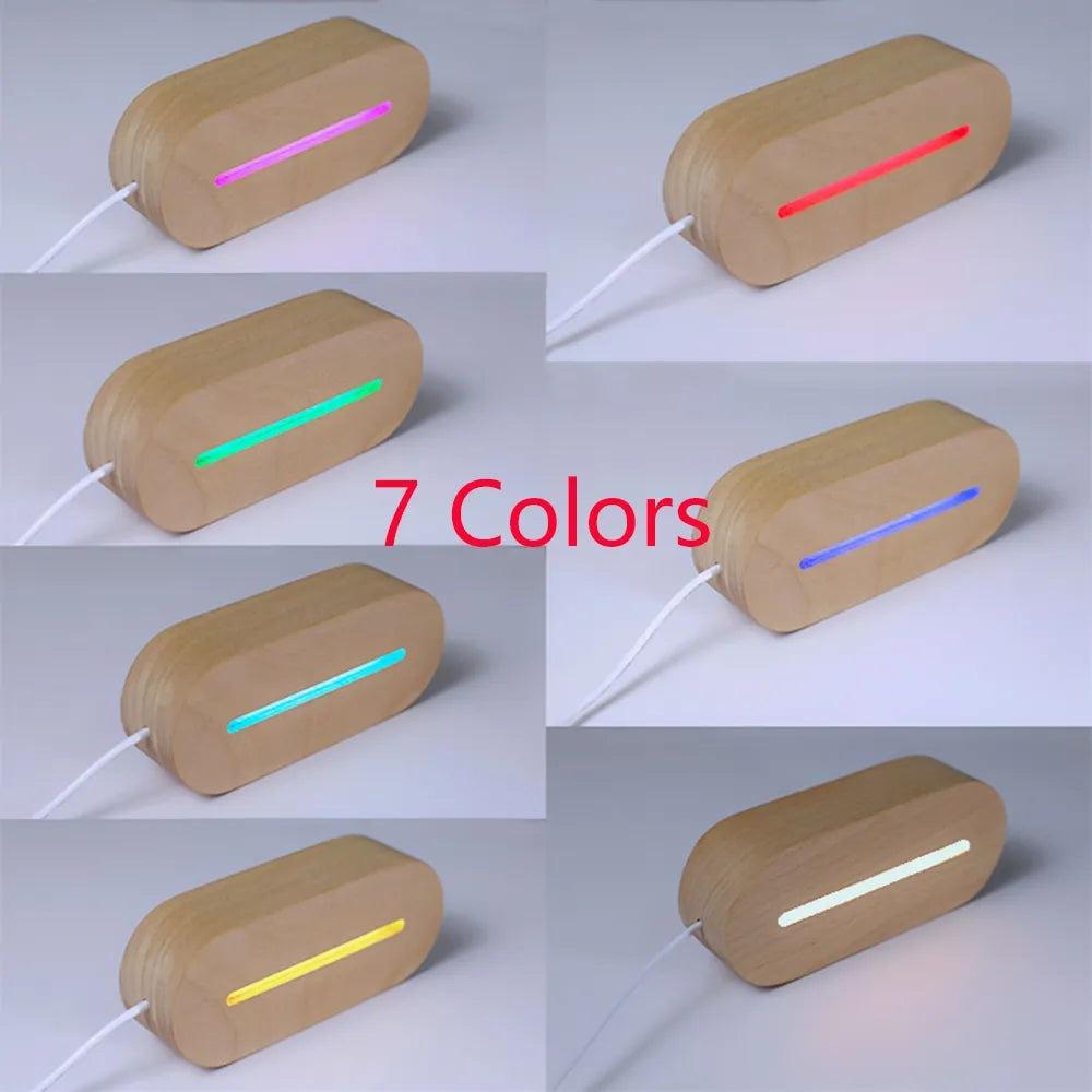 Custom Acrylic Lamp with Wooden Base: Personalized Photo & Text - Heart Crafted Gifts