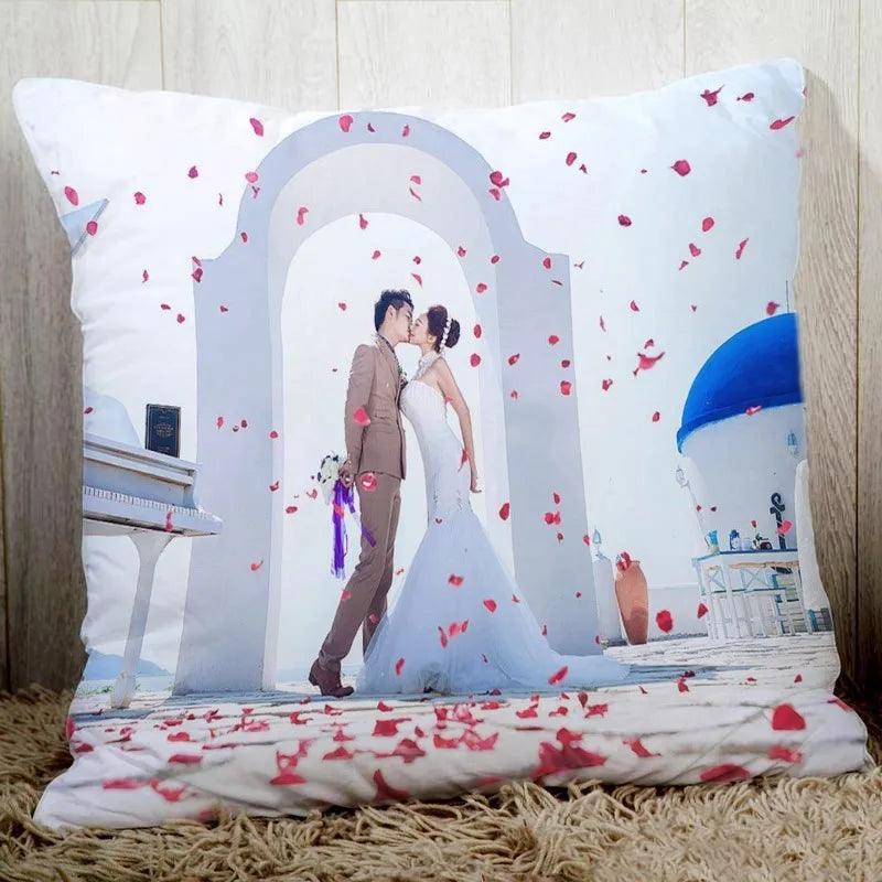 Custom Cushion Cover with Pet's Printed Pictures - Heart Crafted Gifts