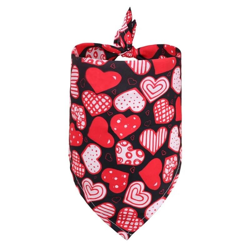 Dog/Cat Bandanas – Perfect Red Heart Pet Scarf for Pet's Fashion! - Heart Crafted Gifts