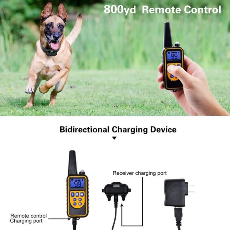 Electric Dog Shock Training Collar with Remote for up to 1000m - Heart Crafted Gifts