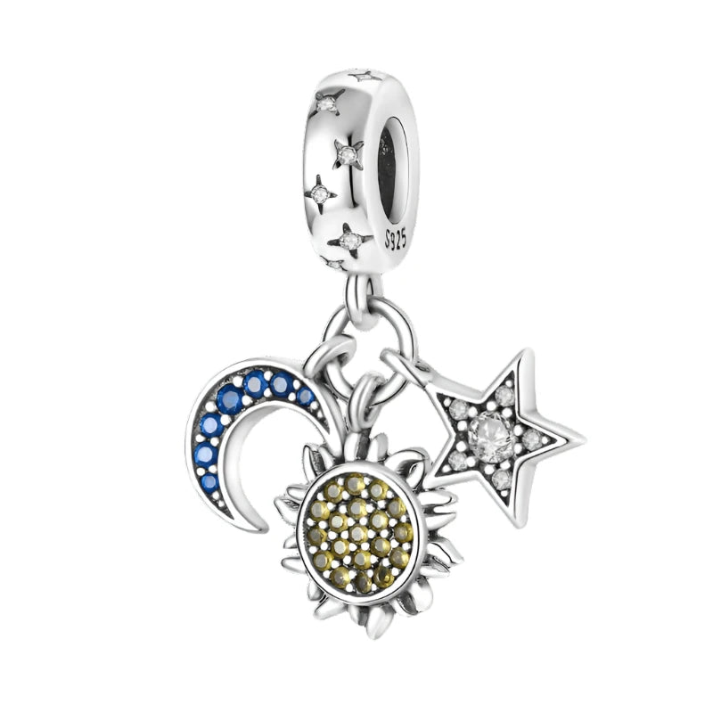 Celestial Sun Moon Star Charms Pandora - Heart Crafted Gifts