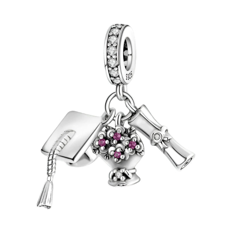 Pandora Graduation Charm in Silver - Heart Crafted Gifts