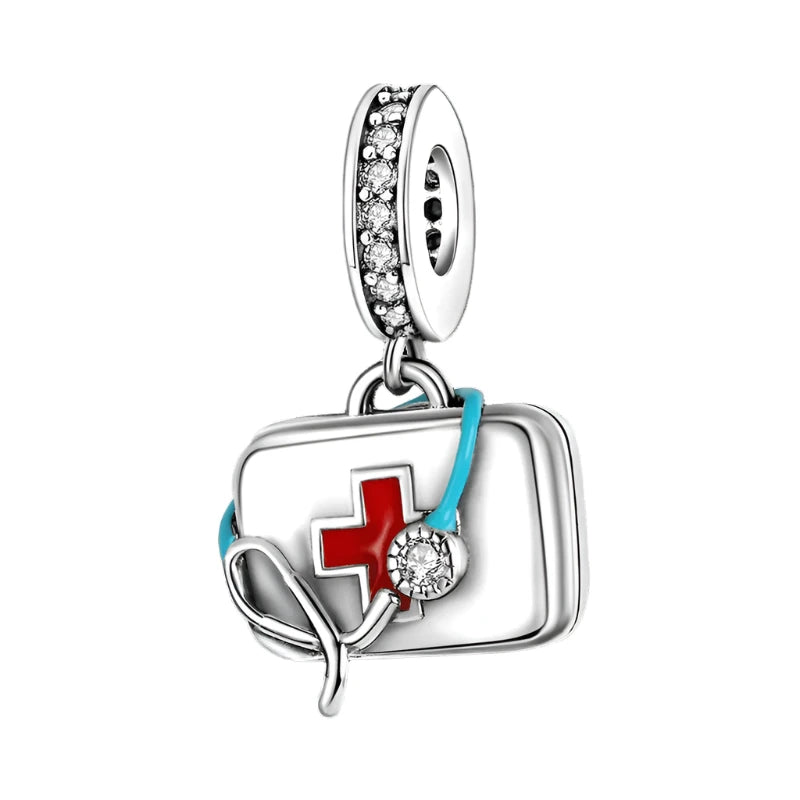 First Aid Box Doctor Charm for Pandora Bracelets & Necklaces - Heart Crafted Gifts