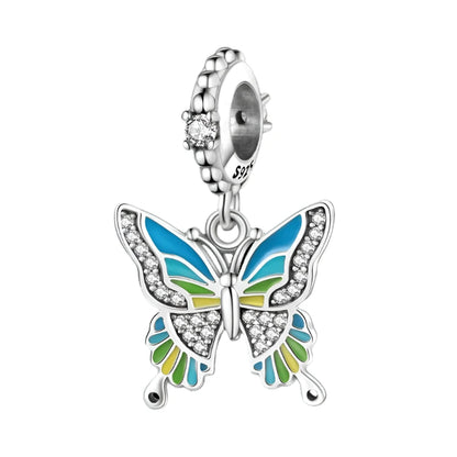 Pandora Blue & Green Butterfly Charm Bracelet - Heart Crafted Gift