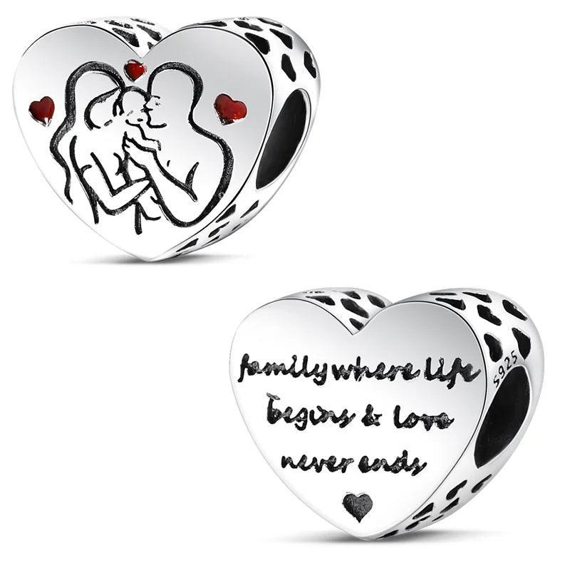 Family Heart Pandora Family Charms Forever | Heart Crafted Gifts