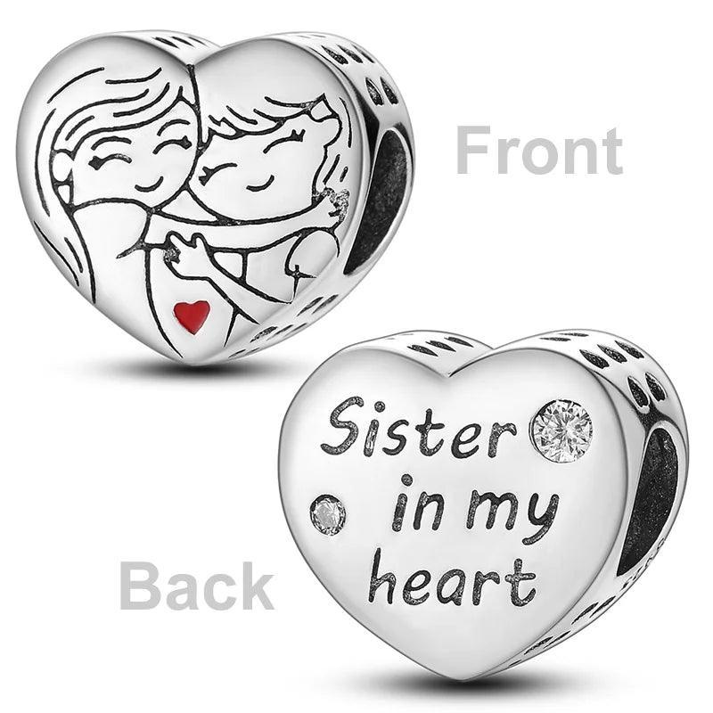 Pandora Sister in my heart Charm - Heart Crafted Gifts