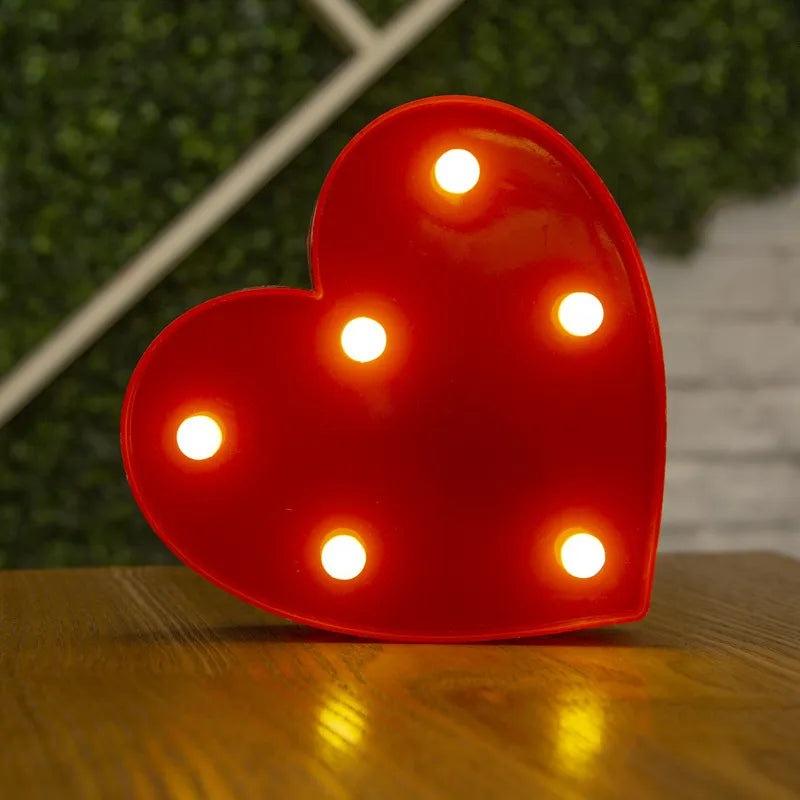 Illuminate Your Love's Name: Alphabet Initial Letter LED Lights for decor lamp - Heart Crafted Gifts