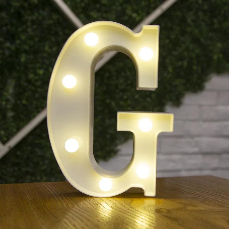 Illuminate Your Love's Name: Alphabet Initial Letter LED Lights for decor lamp - Heart Crafted Gifts
