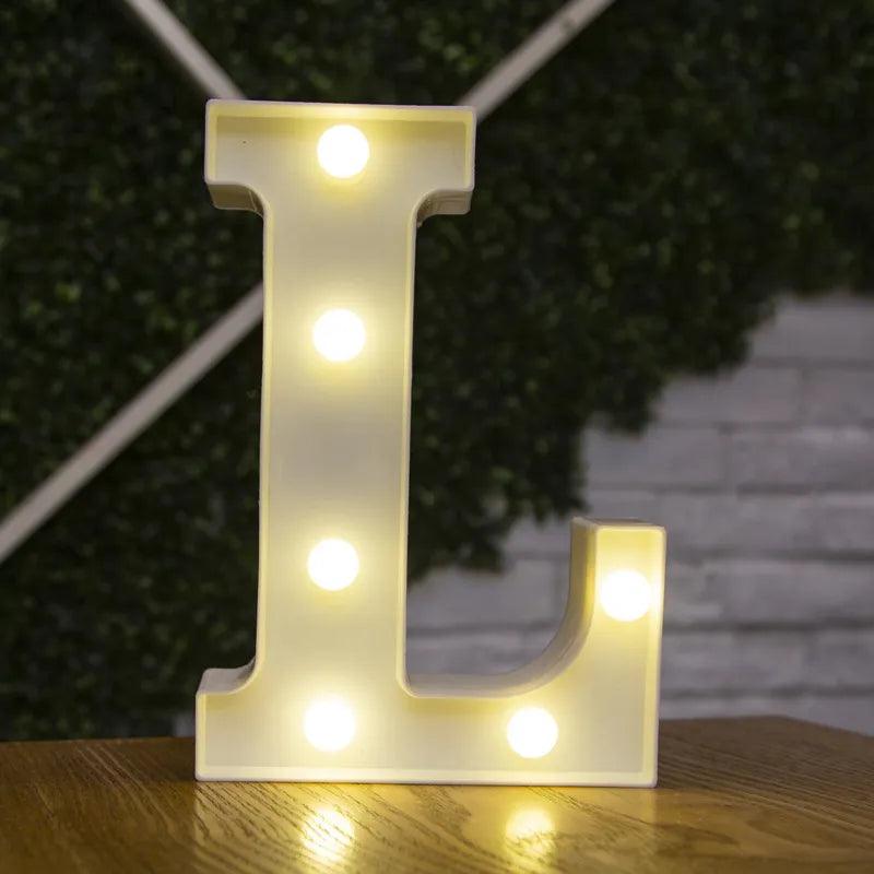 Illuminate Your Love's Name: Alphabet Initial Letter LED Lights for decor lamp - Heart Crafted Gifts