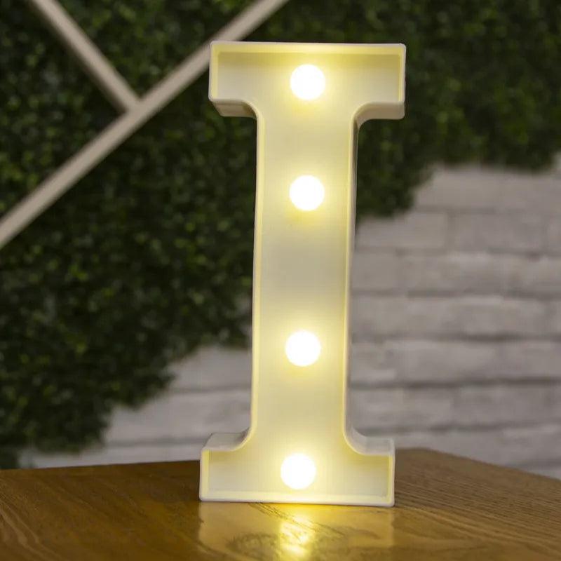 Illuminate Your Love's Name: Alphabet Initial Letter LED Lights for decor lamp - Heart Crafted Gifts