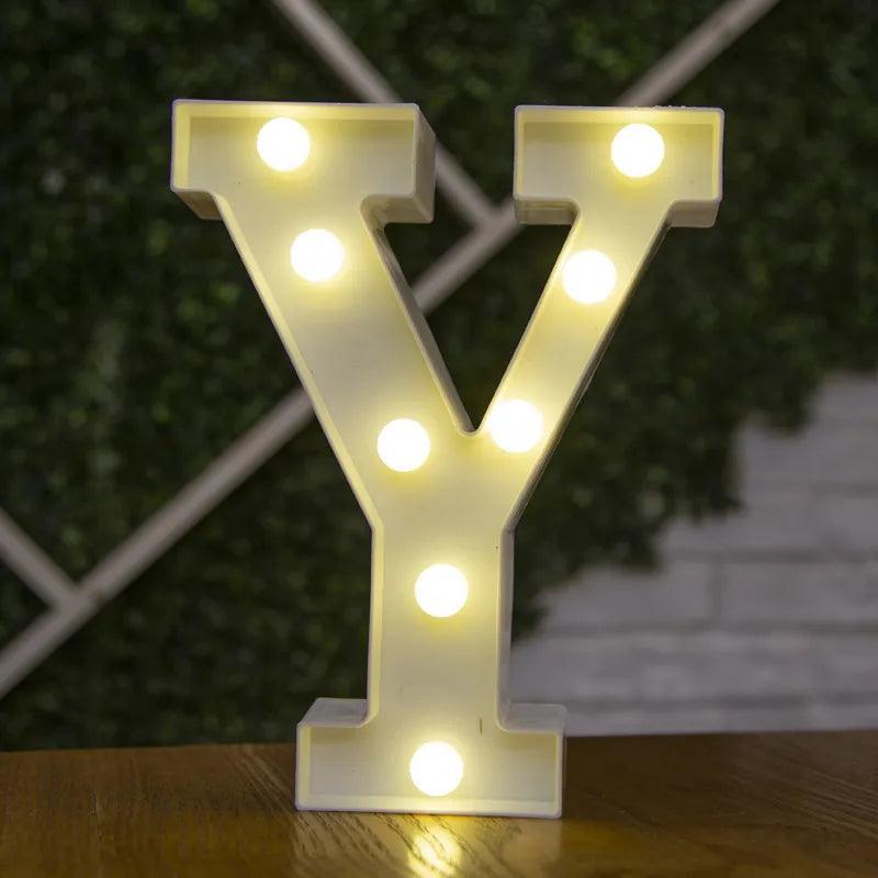 Illuminate Your Love's Name: Alphabet Initial Letter LED Lights for decor lamp - Heart Crafted Gifts