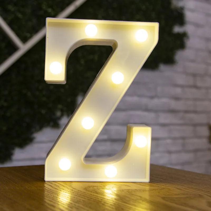 Illuminate Your Love's Name: Alphabet Initial Letter LED Lights for decor lamp - Heart Crafted Gifts
