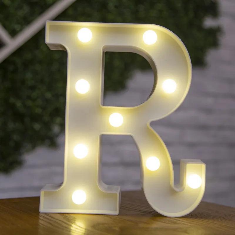 Illuminate Your Love's Name: Alphabet Initial Letter LED Lights for decor lamp - Heart Crafted Gifts