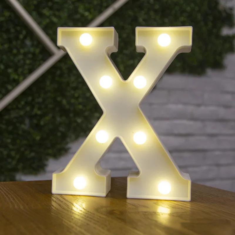 Illuminate Your Love's Name: Alphabet Initial Letter LED Lights for decor lamp - Heart Crafted Gifts