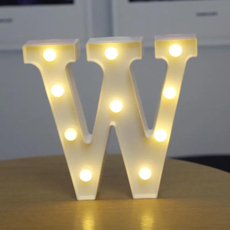 Illuminate Your Love's Name: Alphabet Initial Letter LED Lights for decor lamp - Heart Crafted Gifts