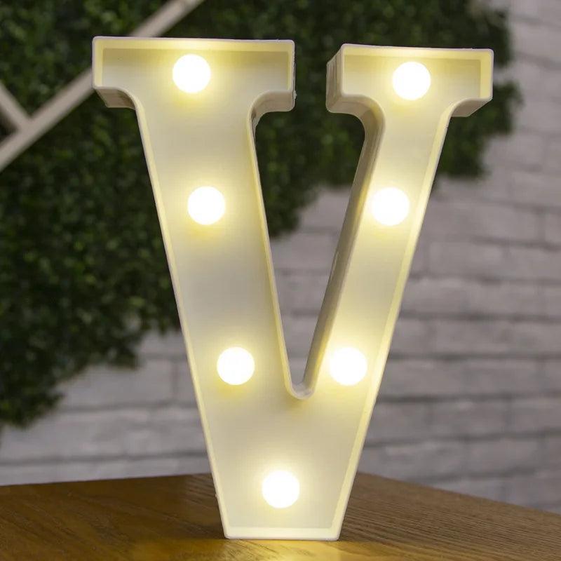 Illuminate Your Love's Name: Alphabet Initial Letter LED Lights for decor lamp - Heart Crafted Gifts