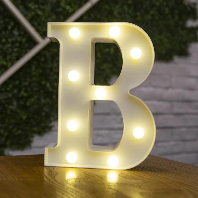 Illuminate Your Love's Name: Alphabet Initial Letter LED Lights for decor lamp - Heart Crafted Gifts