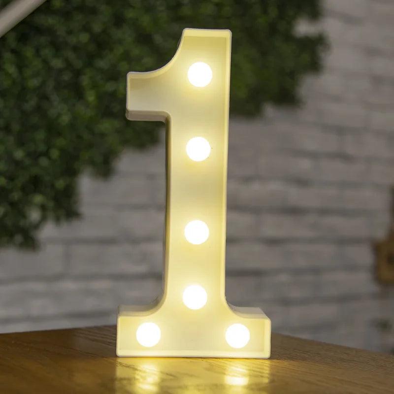 LED Number Lamp: Luminous Decor - Heart Crafted Gifts