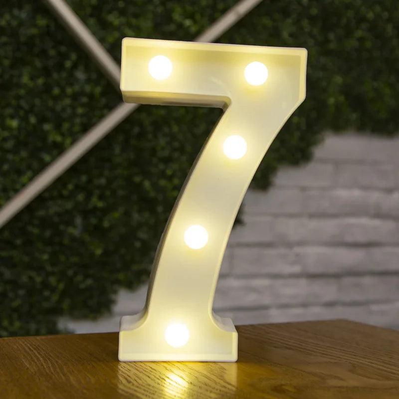 LED Number Lamp: Luminous Decor - Heart Crafted Gifts