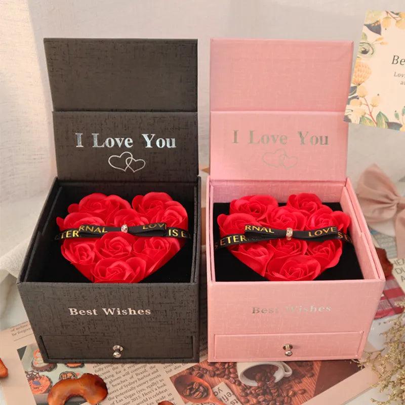 Luxury Jewelry Gift Box with roses for your jewelry gifts - Heart Crafted Gifts