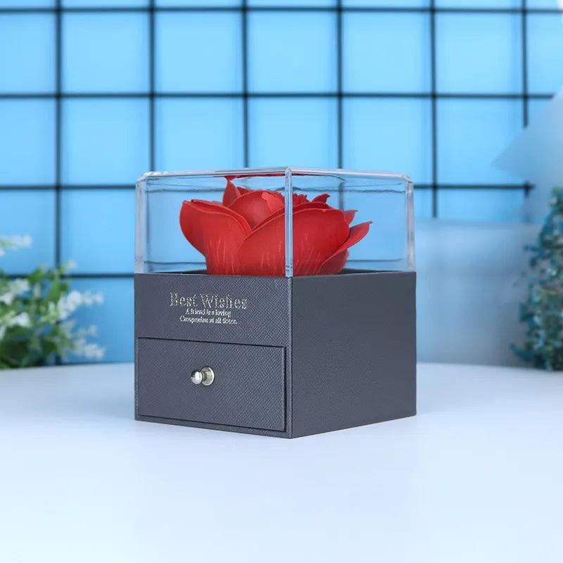 Necklace with Rose Gift Set: Expressive Love: 'I love You' Projection Necklace - Heart Crafted Gifts