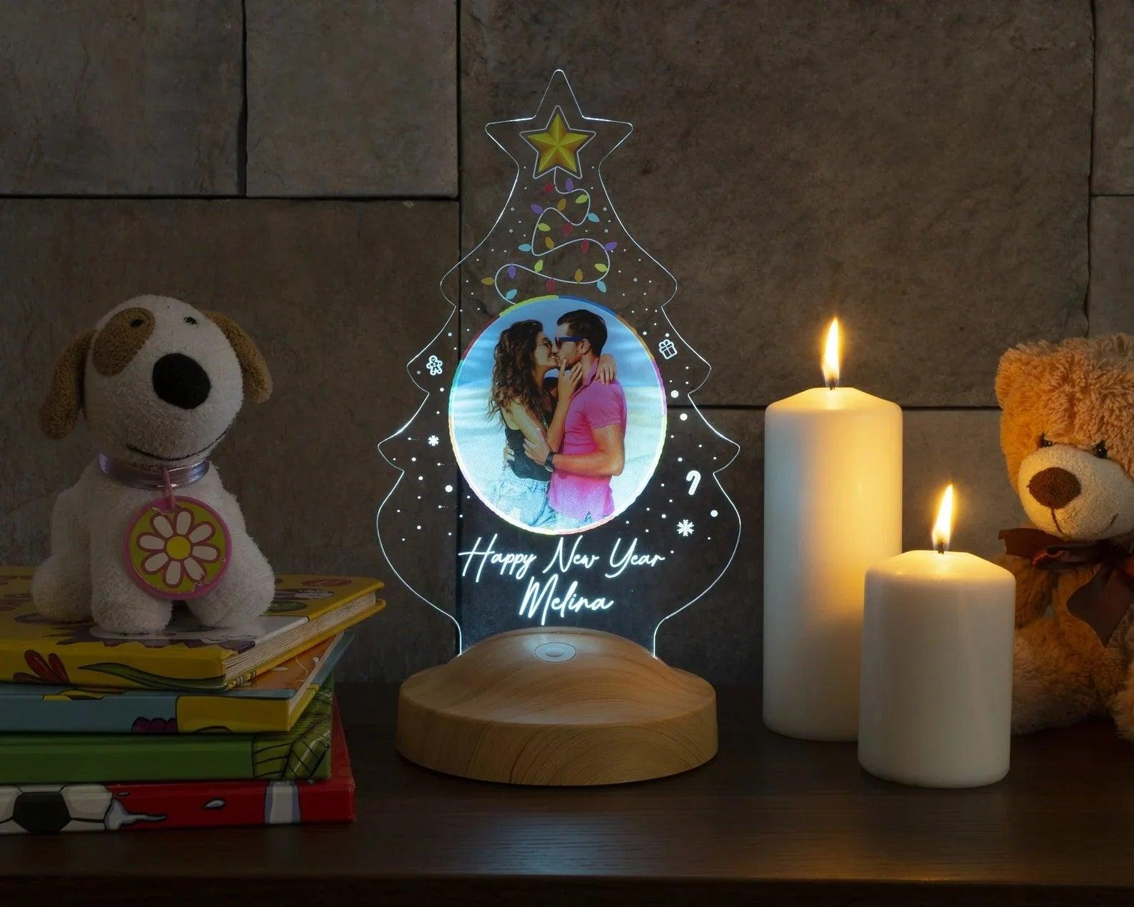 Personalized 3D Photo Lamp with Custom Photo & Text - Heart Crafted Gifts