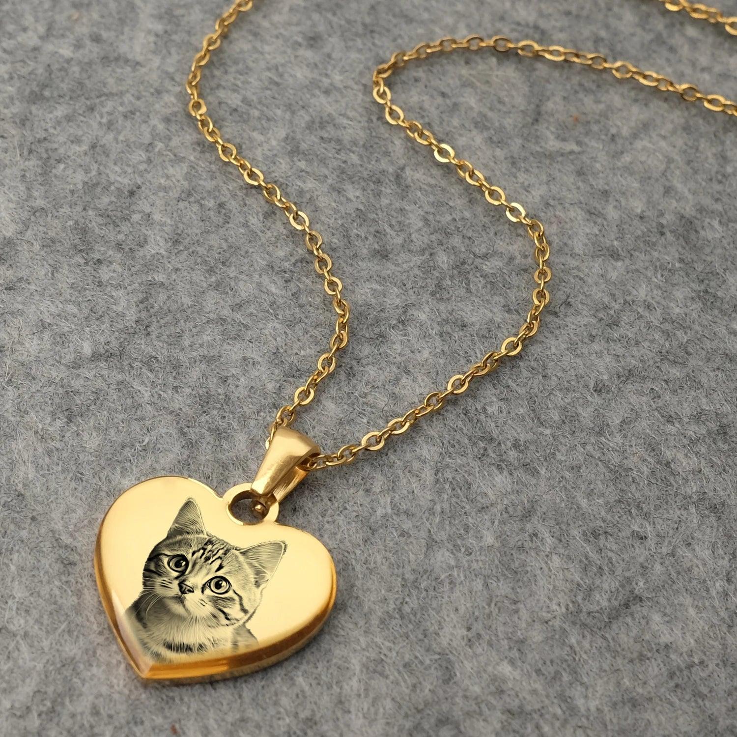Customize Picture Necklace: Custom Photo Pendant - Heart Crafted Gifts