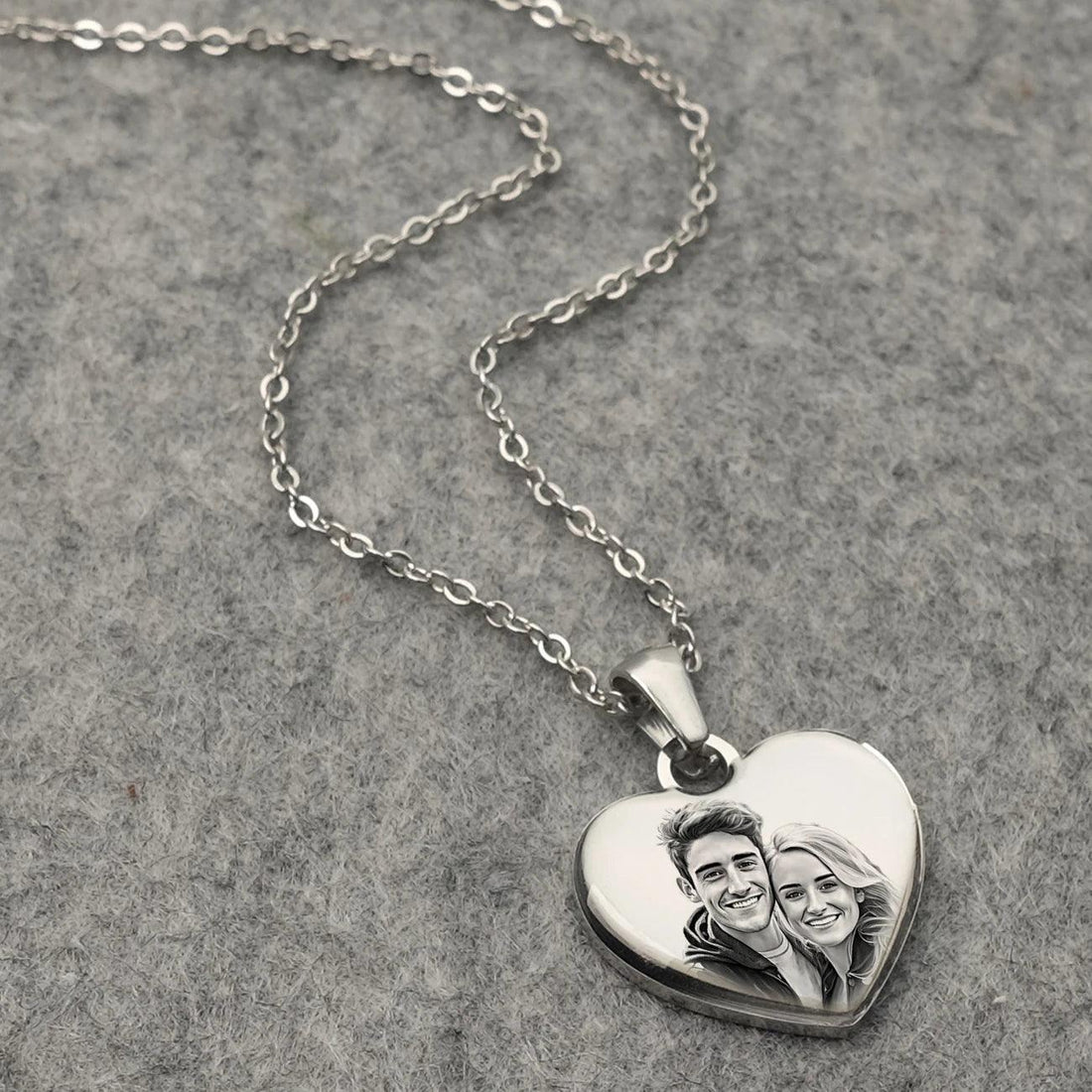 Customize Picture Necklace: Custom Photo Pendant - Heart Crafted Gifts