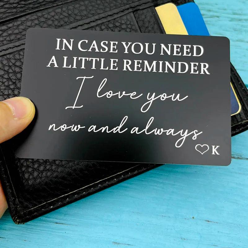Personalized Wallet Insert: Heartfelt Gifts for Him, Her, Mom, Dad - Heart Crafted Gifts