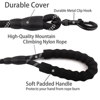Pet Leash with Reflective & Comfortable Handle - Heart Crafted Gifts