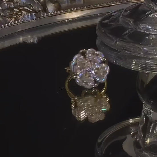 Rotating Clover Ring in Golden at Heart Crafted Gifts
