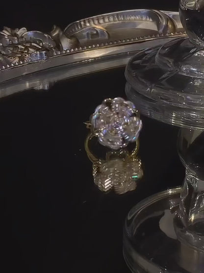 Rotating Clover Ring in Golden at Heart Crafted Gifts