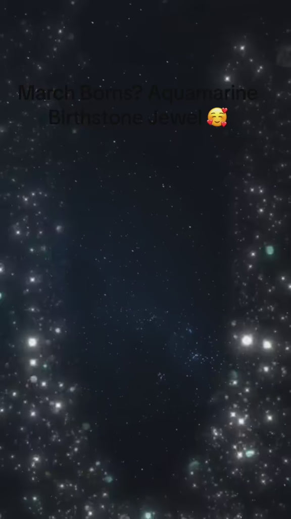 Video for March Birthstone Aquamarine Crystal Pendant with fine 925 Sterling Silver Chain