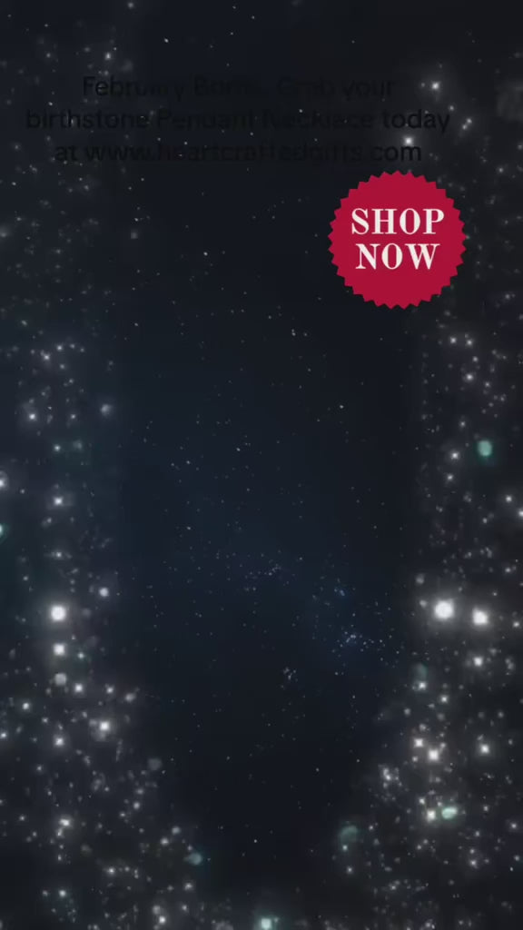 video for February Birthstone Collection: Amethyst stone pendant with fine Sterling Silver Chain