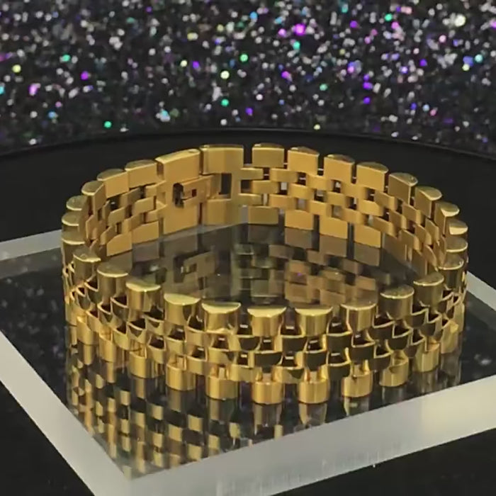 Luxury Gold Chain Link Men's Bracelet: Jewelry Gift for Him