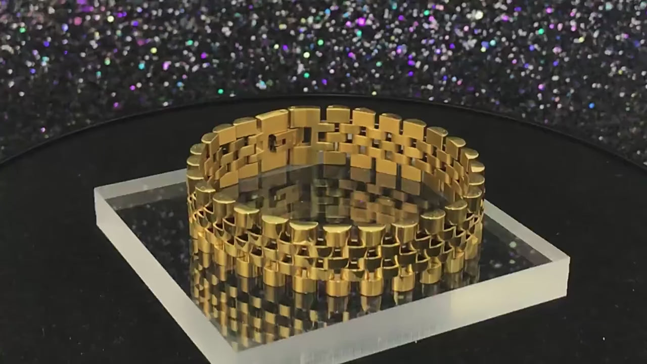 Luxury Gold Chain Link Men's Bracelet: Jewelry Gift for Him