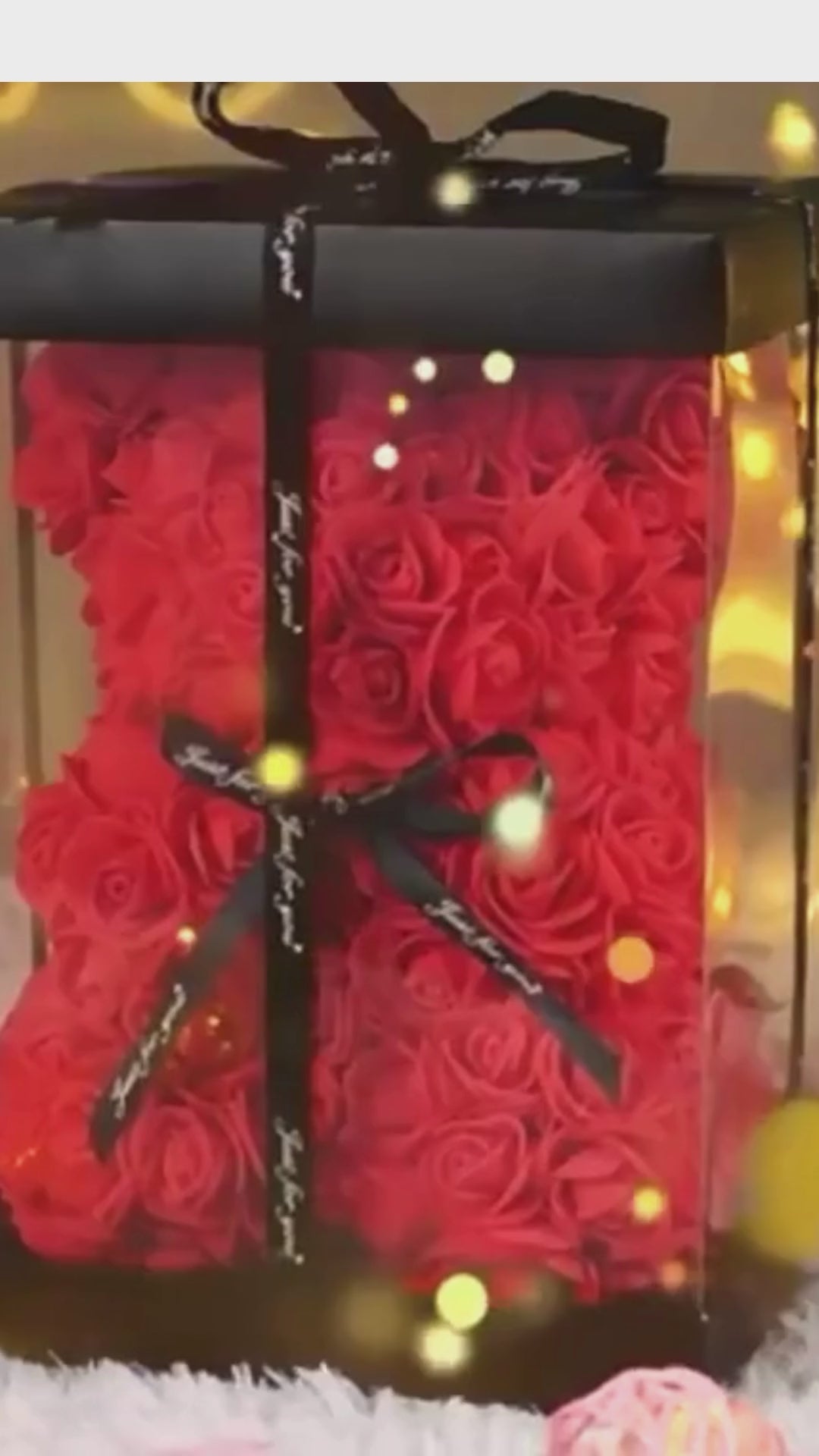 Rose Bear with LED Light