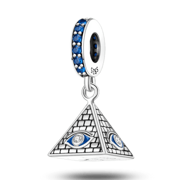 Evil Eye on Pyramid Charms for Pandora Bracelets & Necklaces at Heart Crafted Gifts