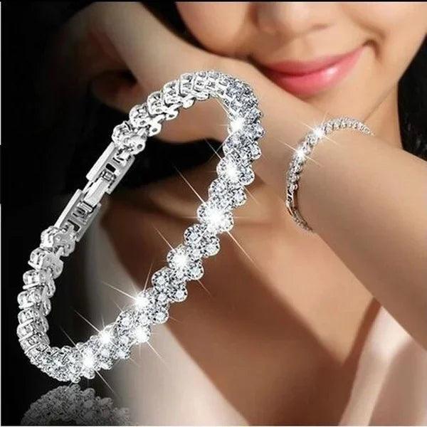 Sterling Silver Crystal Bracelet
