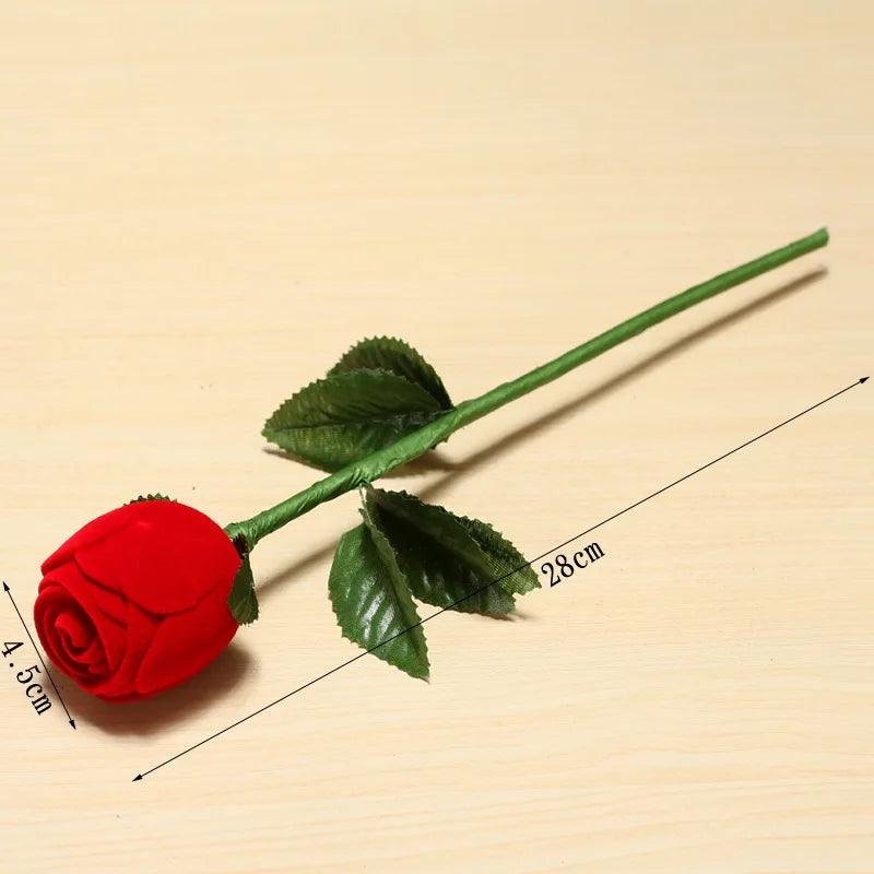 Red Velvet Heart-Shaped Ring Box: Romantic Gifting - Heart Crafted Gifts