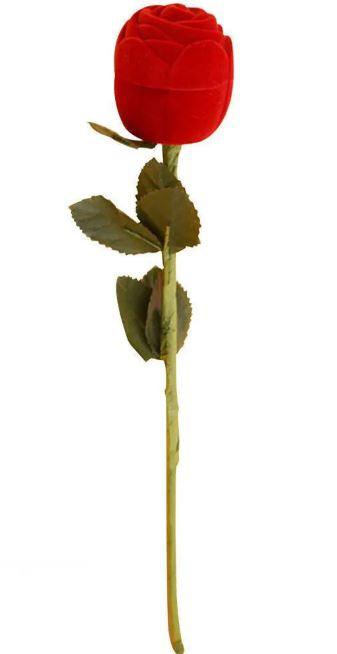 Red Velvet Heart-Shaped Ring Box: Romantic Gifting - Heart Crafted Gifts