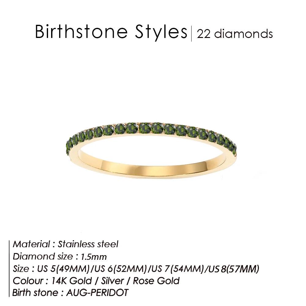 Buy Birthstone Latest Gold Rings for Women at Heart Crafted Gifts