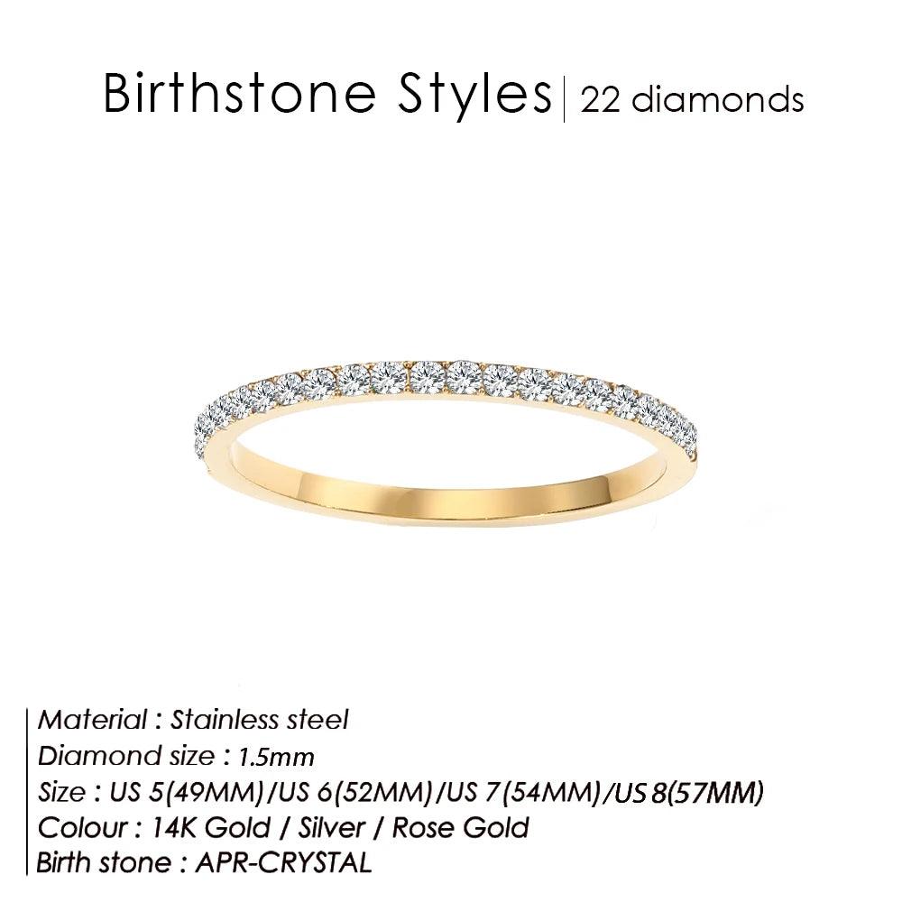 Buy Birthstone Latest Gold Rings for Women at Heart Crafted Gifts