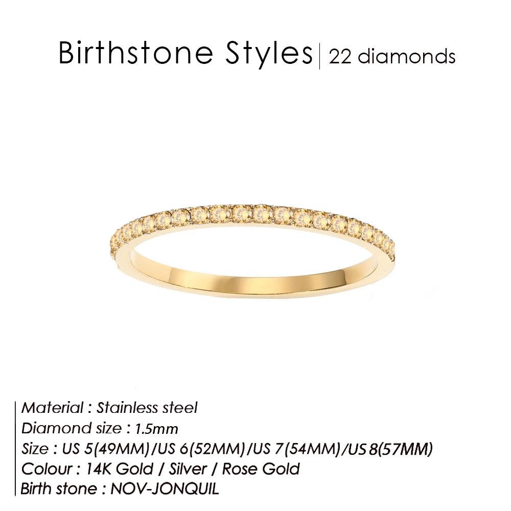 Buy Birthstone Latest Gold Rings for Women at Heart Crafted Gifts