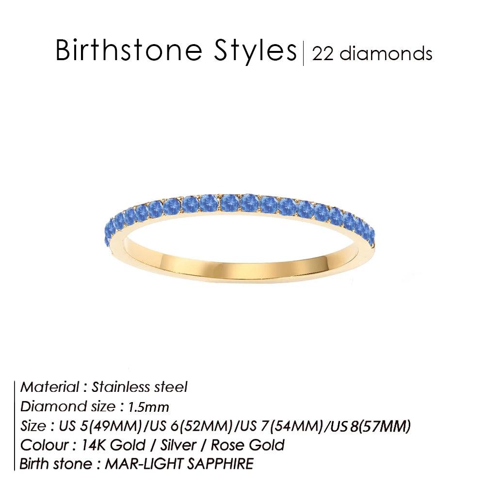 Buy Birthstone Latest Gold Rings for Women at Heart Crafted Gifts
