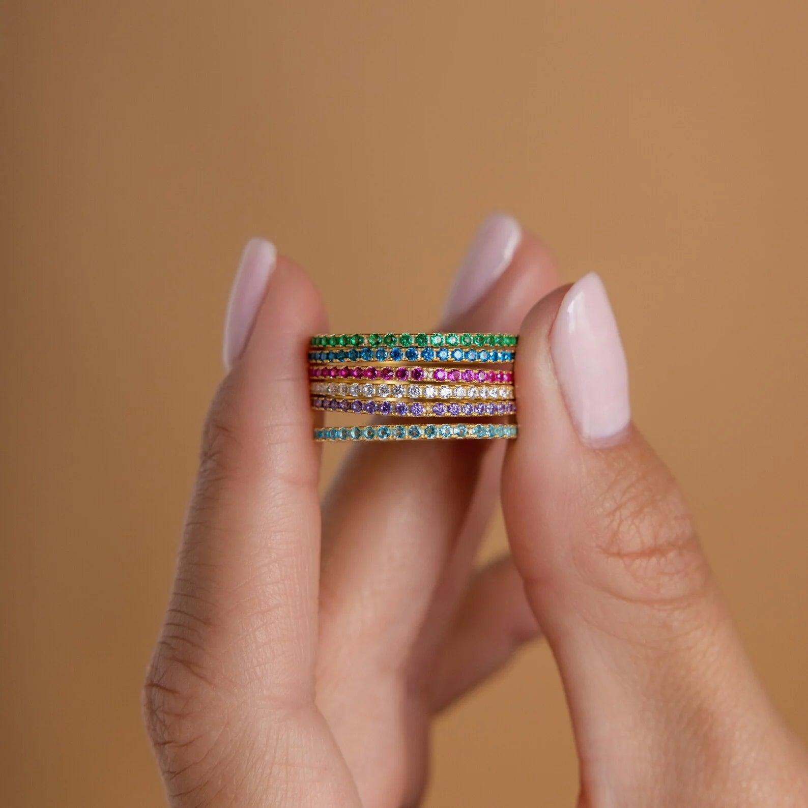 Buy Birthstone Latest Gold Rings for Women at Heart Crafted Gifts
